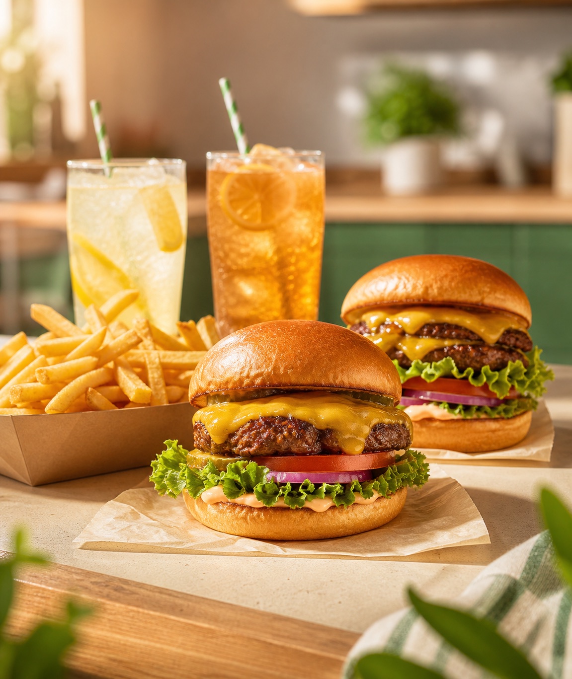 Burger Bounce burgers and fresh drinks